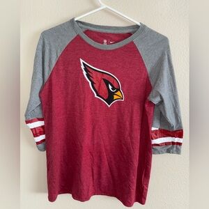 Arizona Cardinals NFL Women’s‎ Long Sleeve Raglan Baseball T-shirt size Large